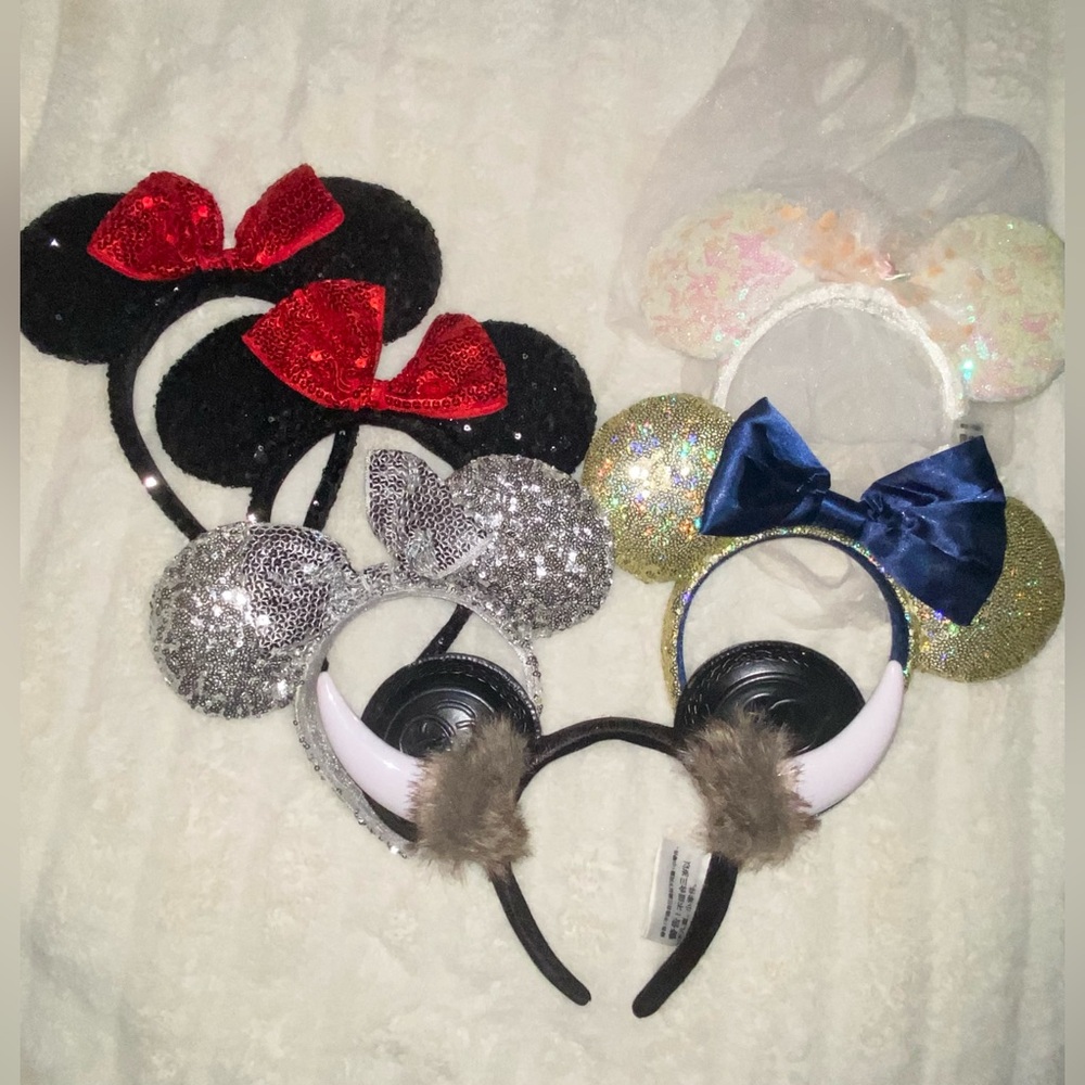 DISNEY World PARKS Adult Minnie Mickey Mouse Ears Headband Epcot Norway Bride
